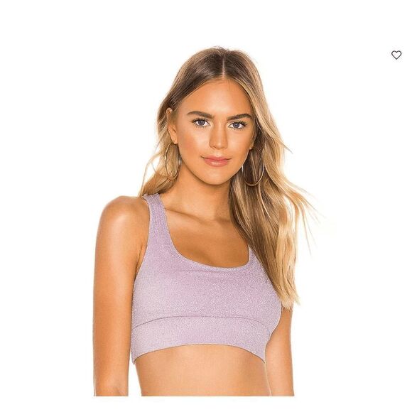 Superdown Millie Crop Top Size S in Lavender Metallic - Picture 1 of 8